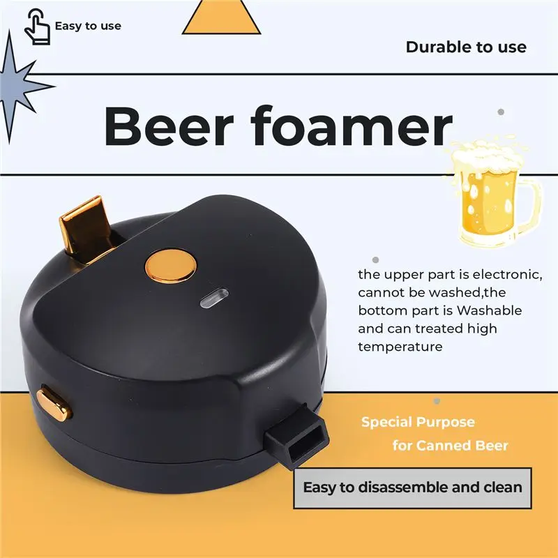 Canner Beer Foamer,Portable Canned Beer Foam Machine,Special Purpose For Canned Beer, Foam Maker,Beer Server,Washable Top-Rated