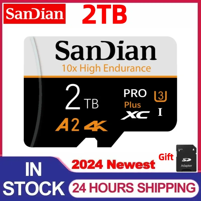 Original 2TB Micro TF SD Card Memory Card TF/SD 128GB 256GB 512GB Mini Memory Card Class10 For Camera/Phone Gaming 2024 NEW