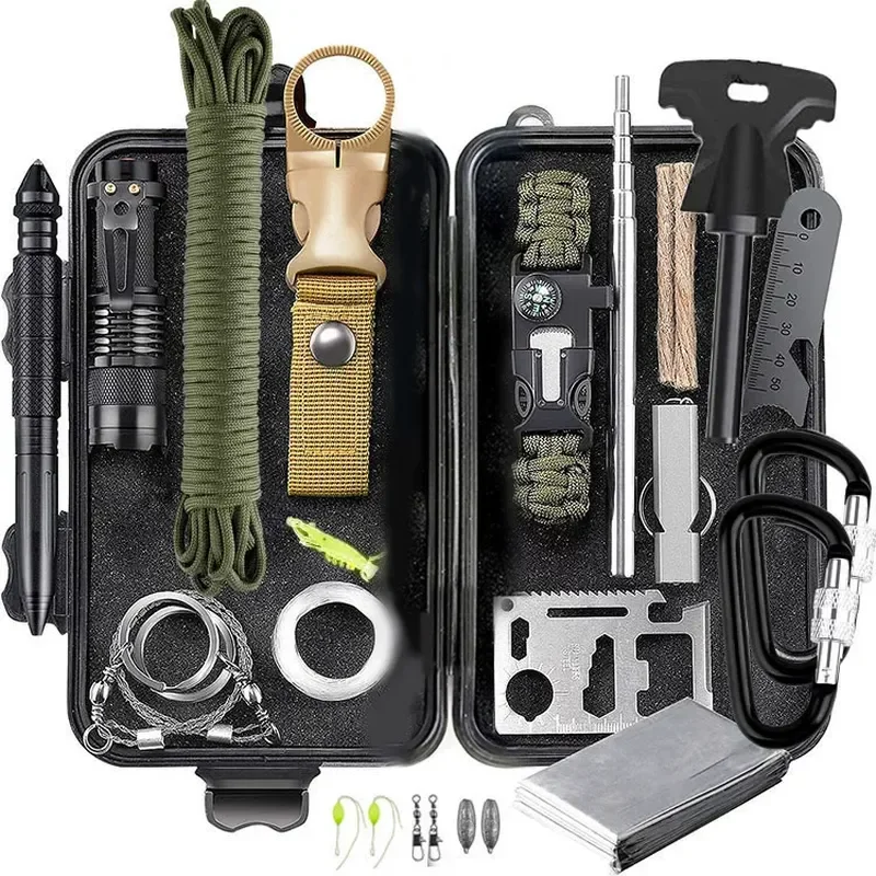 for Camping Outdoor Travel Multifunctional Tactical Equipment First Aid Survival Prevention Kit Survival