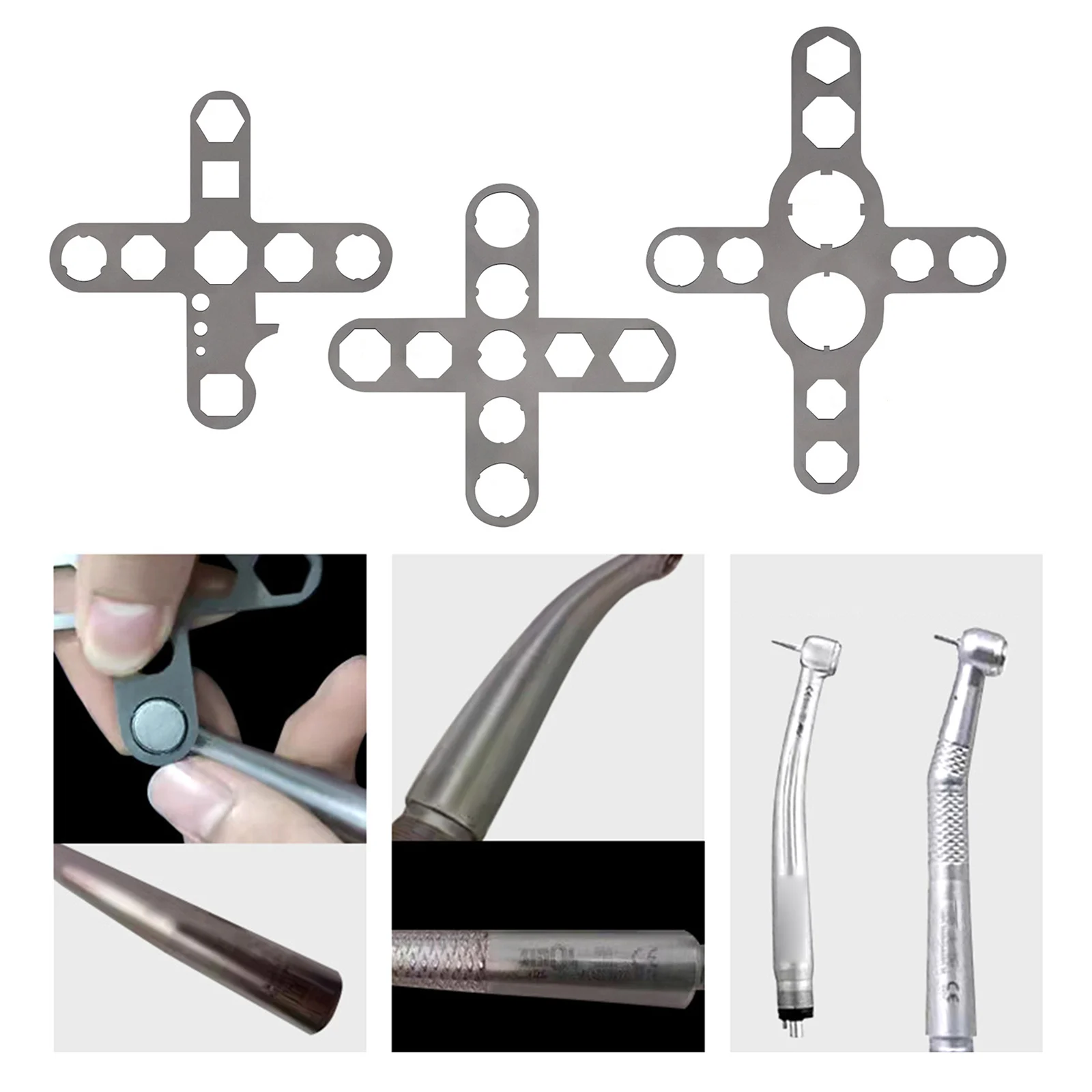 Dental Implant Motor Wrench Multi-function Dental Rotor Repair Tool Universal Fit for Cartridge Rotor Spindle Back Cap Removal