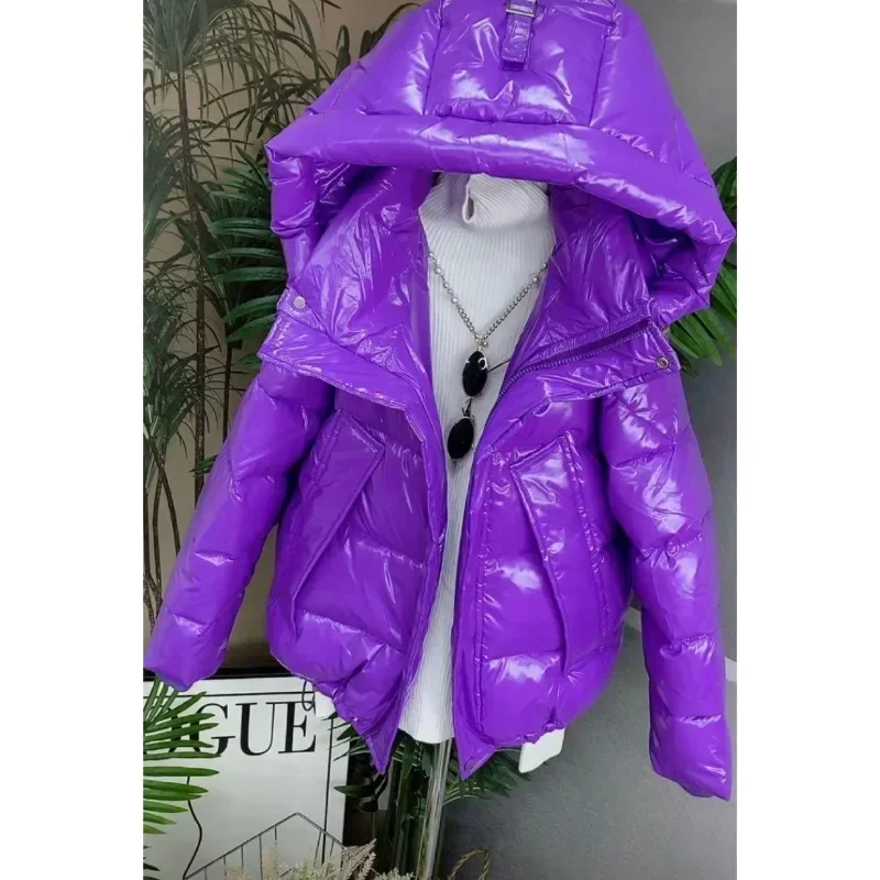 Wash Free Bright Face Cotton-padded Jacket Women's Short Jacket  New 2026 Thickened Bread Suit Small Korean Version Coat Winter