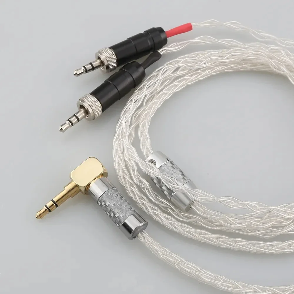 4.4mm XLR 2.5mm 3.5mm 99% Pure Silver 8 Core Earphone Cable For Sony MDR-Z1R MDR-Z7 MDR-Z7M2 With Screw To Fix