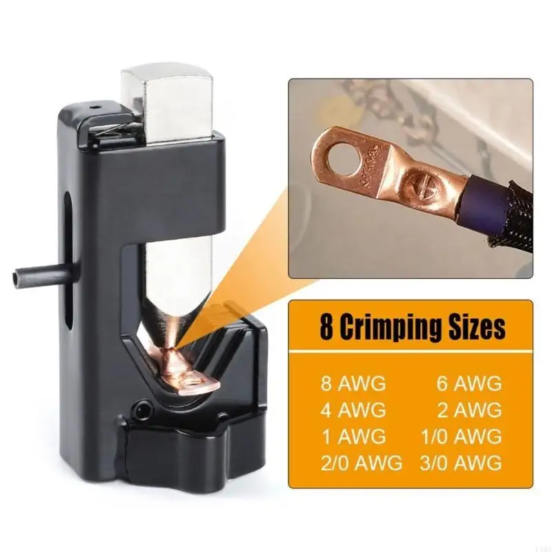 D5BE Hammer Battery Lug Hammer Lug Crimper Tool Crimping Tool for Battery Terminals Wire Battery Terminals Crimping Plier