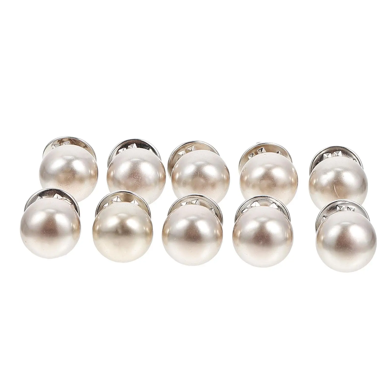 

10 Pcs Invisible Snaps Lapel Buttons Black Dress Chest Pin Gaping Shirt Fix Cleavage Tack Brooch Shirtpin