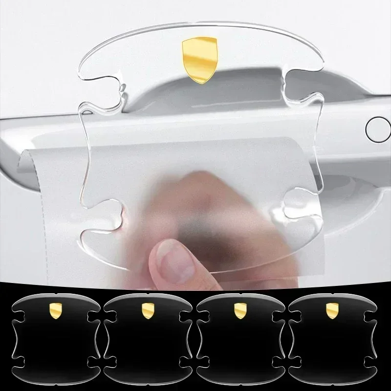 4 шт., автомобильные прозрачные наклейки на дверные ручки для Porsche Panamera Cayenne Macan 911 718 Boxster Taycan Cayman Carrera GT 4 шт., автомобильные прозрачные наклейки на дверные ручки для Porsche Panamera Cayenne Macan 911 718 Boxster Taycan Cayman Carrera GT