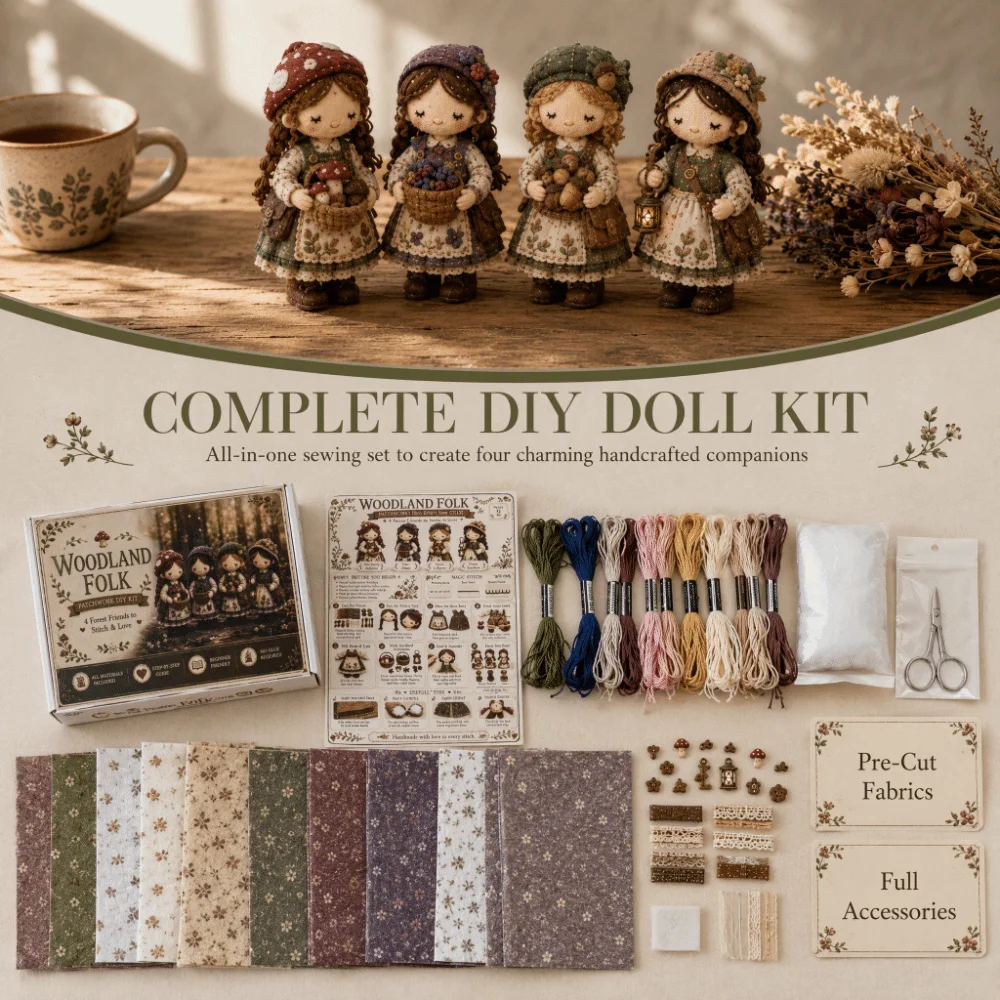 Pre-cut Fabric Handmade Patchwork DIY Kit with Guidance Beginner-friendly Patchwork Sewing Set Cotton-filled Decorative
