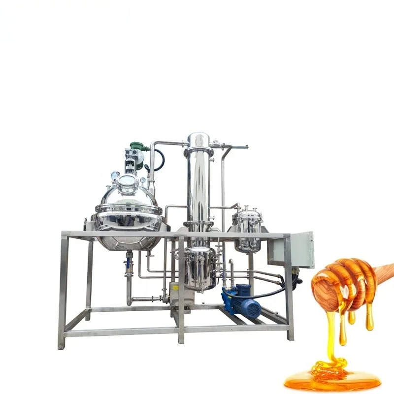 JOSTON SS304/SS316L Sesame Oil Juice Honey Distillation Steam Heating Zn Ball Type Vacuum Scraper Evaporator Concentrator