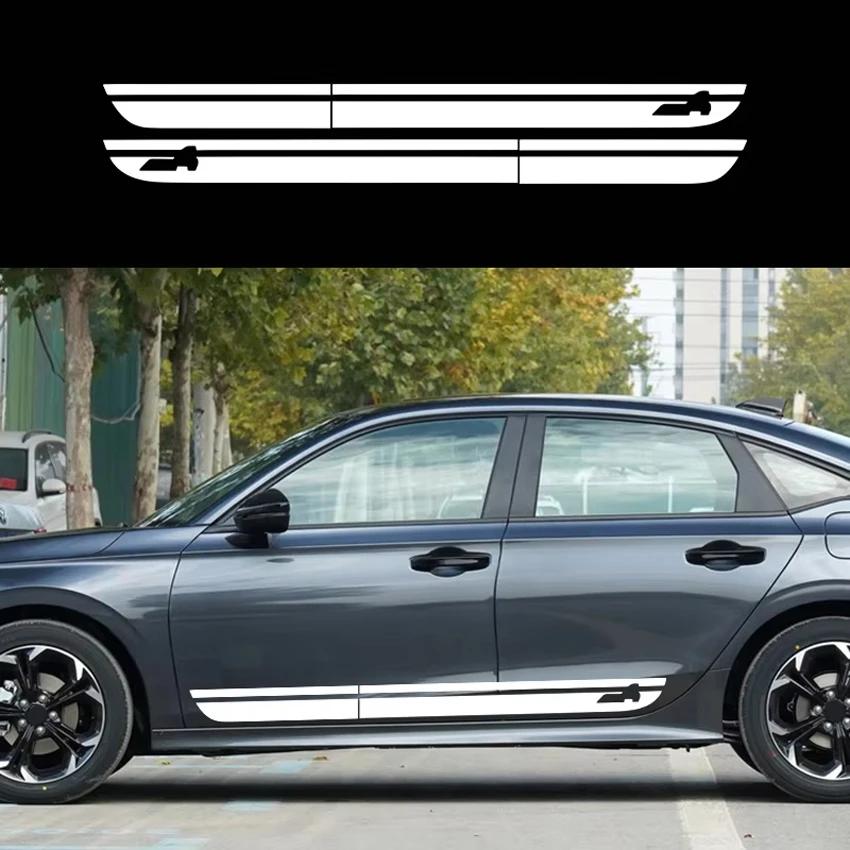 Car Side Decal Bonnet Band Rear Trunk Body Kit Side Stripes Skirt Sticker For MINI Countryman F60 Cooper Accessories