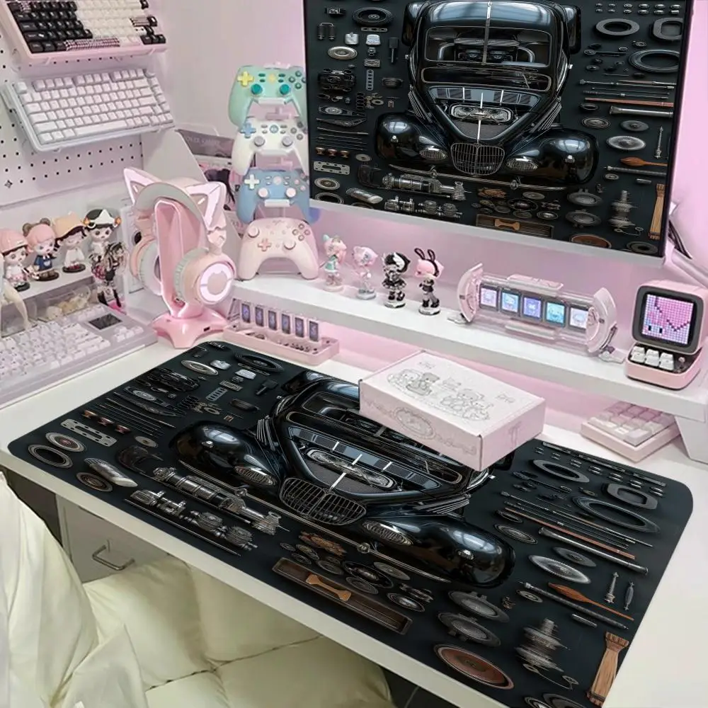 Mouse Pad Office PC Non Slip Gaming Accessories Anime Keyboard Pad Laptop Speed Extended Desk Mat Soft Mousepad