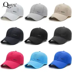 Men Women Summer Baseball Cap Quick Drying Hats Unisex Breathable Sport Pure Color Snapback Hat Bone Baseball Hat