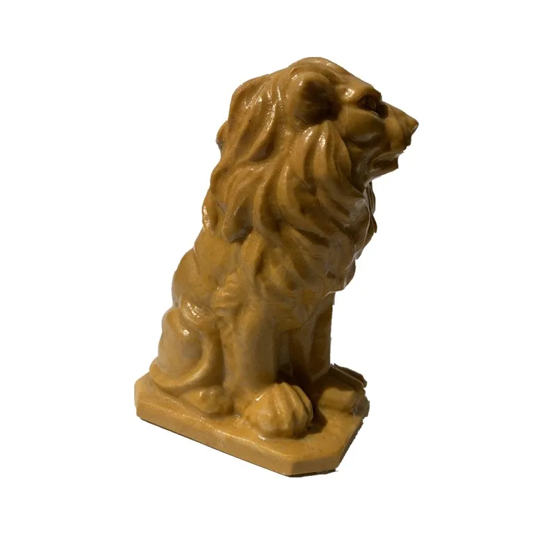 Natural Yellow Jade Carved Lion figurine Mineral crystal Ornaments