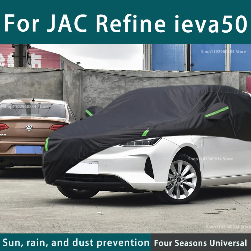 

For Refine IEVA50 210T Full Car Covers Outdoor Uv Sun Protection Dust Rain Snow Protective Car Cover Auto Black Cover