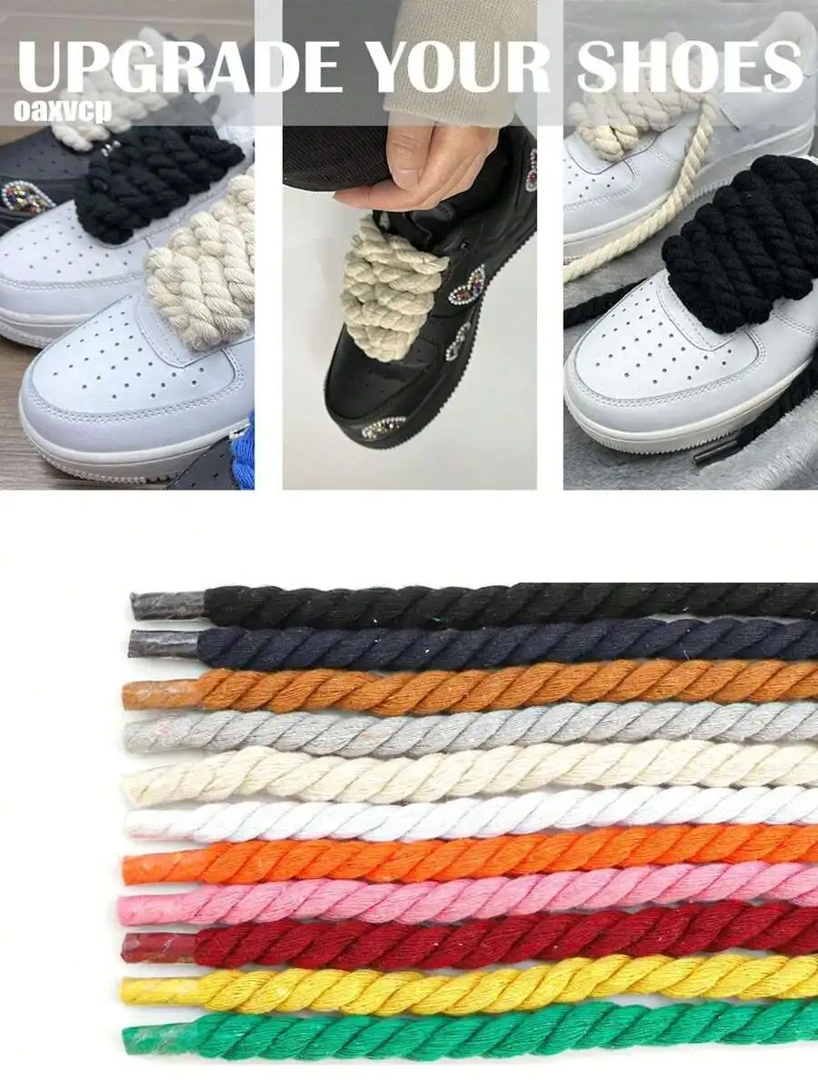 

Толстые круглые шнурки для обуви 120 см, прочные заменяемые шнурки для кроссовок, мужские и женские.