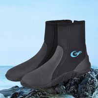 5MM Diving Boots Men Elasticity Side Zipper Lightweight Diving Shoes Scuba Diving Anti-slip Rain Aqua Shoes Spearfishing Shoes