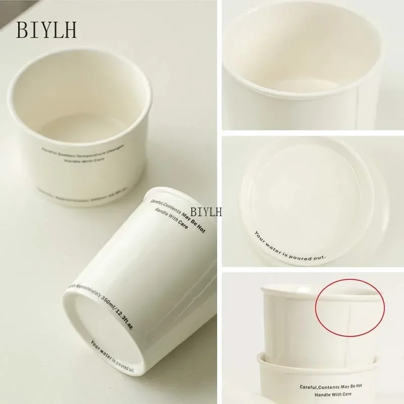 330 ML Ceramic Mug Simple Letter Coffee Cup Creative Imitation Paper Design Office Drinking Water Household Breakfast Milk Cup