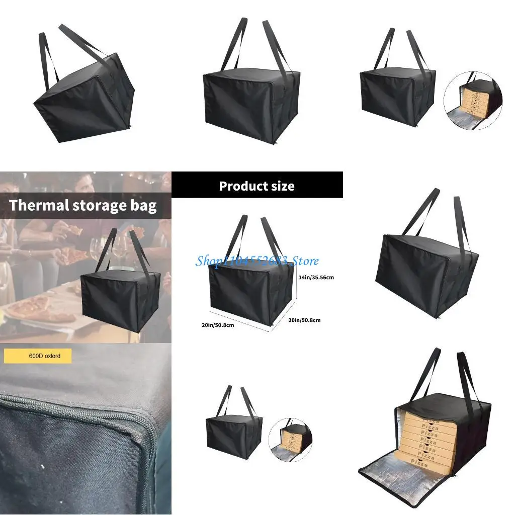 Y6GD Insulated Pizza Delivery Bag 20inch Pizza Warmer Bags for Carry Hot Pizza