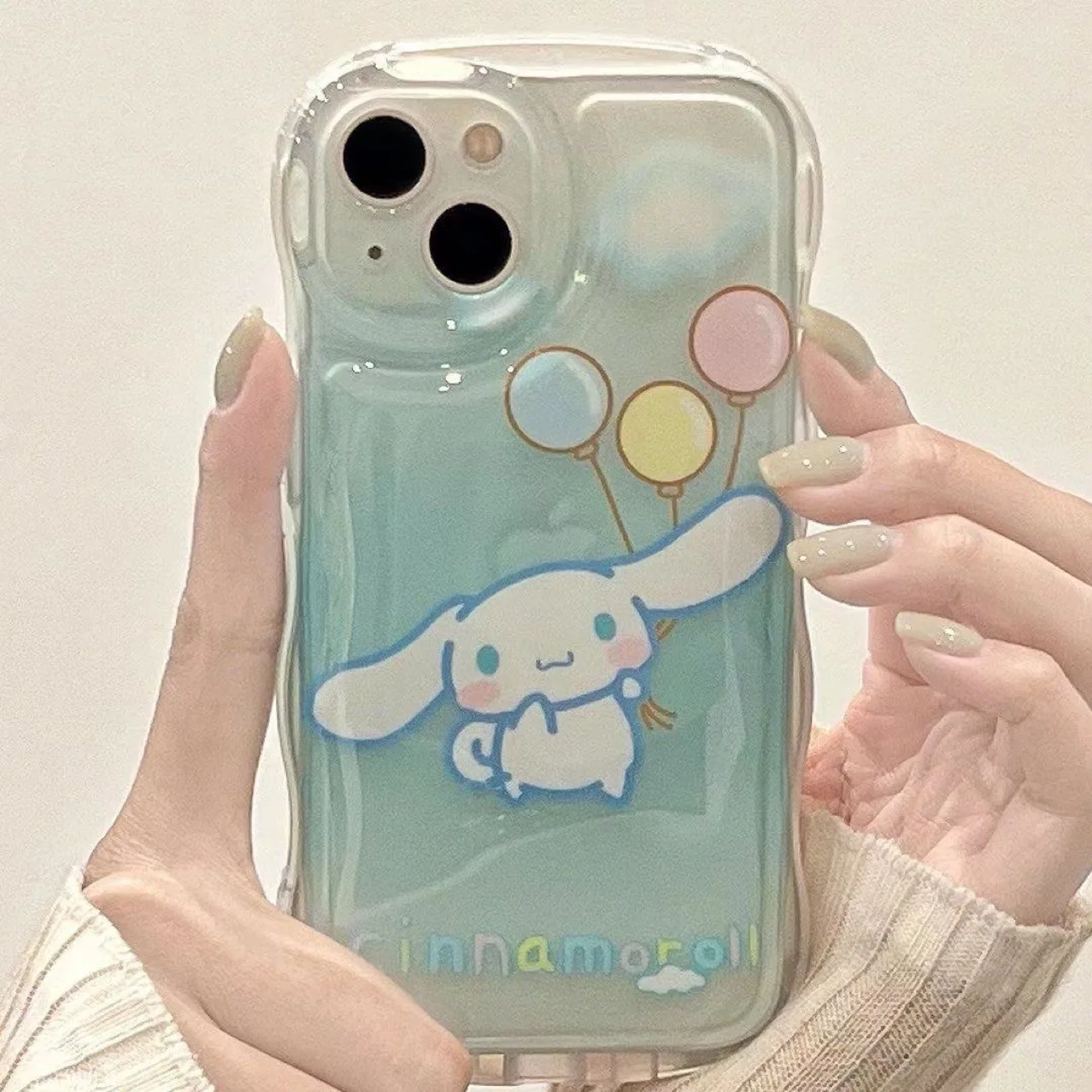 حافظة Kawaii Pocahacco إبداعية ثلاثية الأبعاد لهاتف آيفون 15 14 13 12 11 XS/XR 7/8 Pro Max Sanrio Cinnamoroll