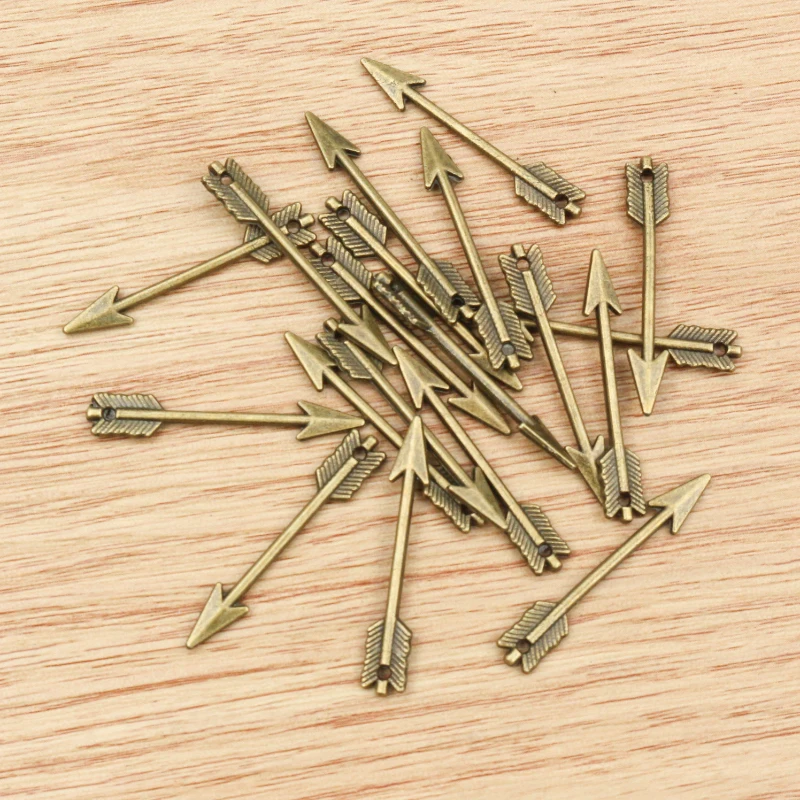 40pcs 30x5mm Antique Silver Plated  Bronze Plated Arrow Handmade Charms Pendant:DIY for bracelet necklace