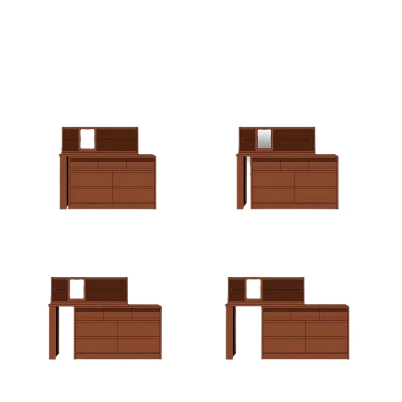 

Solid wood dresser storage chest integrated dresser small apartment French storage master bedroom makeup table