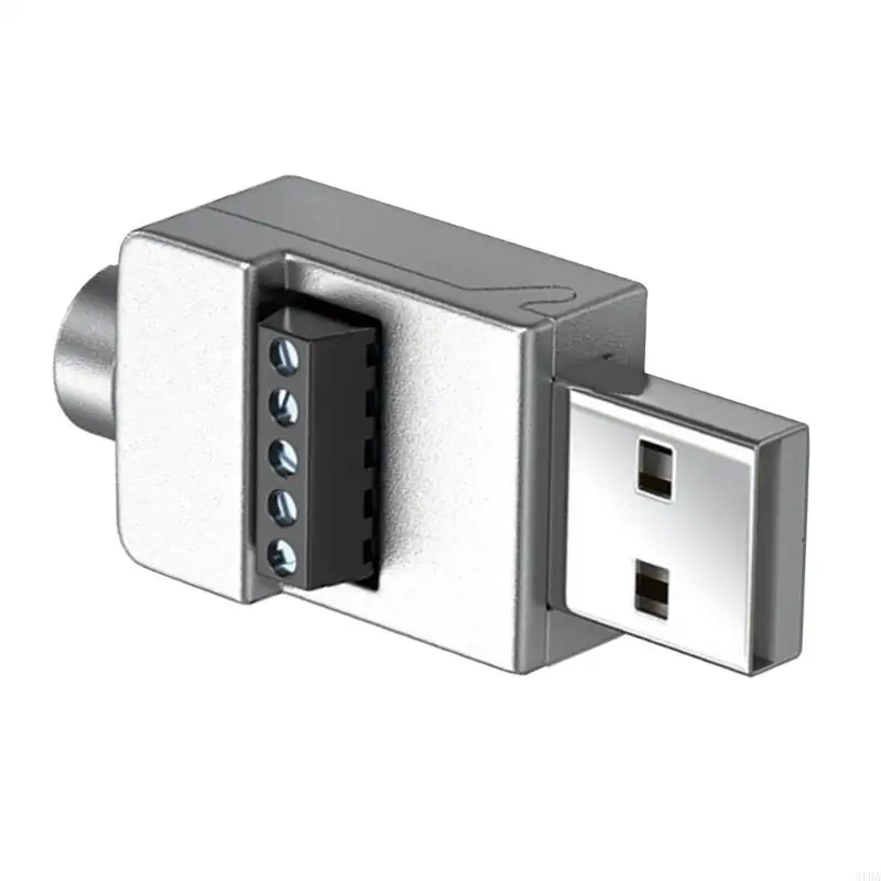 USB Terminal Block Adapter USB 2.0 Male Plug Connector Module Solderless Screw Replacement for Cable Charging Transfer
