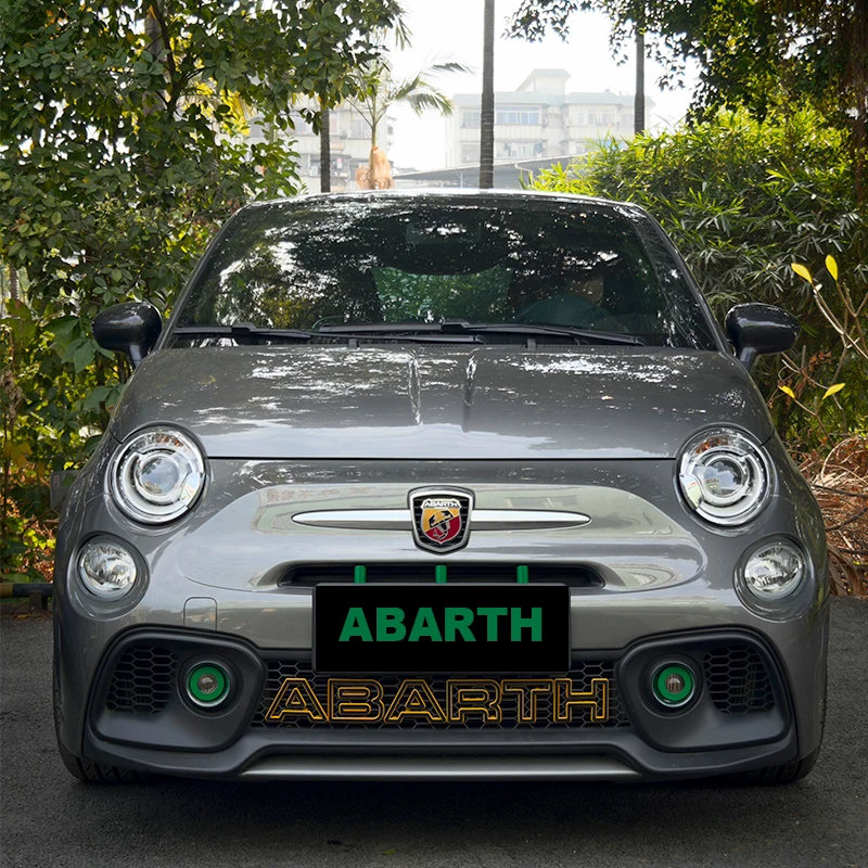 Brand New ABS Plastic Material Fashion Design Racing Click On Style Fog Lamp Surround Cover For Abarth 595 695（5pcs/set)