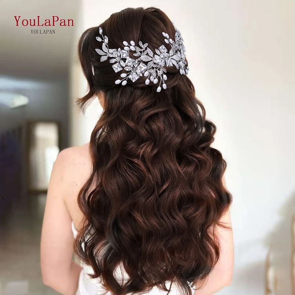 

YouLaPan Wedding Bride Rhinestone Hair Comb Shiny Headdress Woman Fashion Headpiece Headwear Banquet Party Hair Ornaments HP913