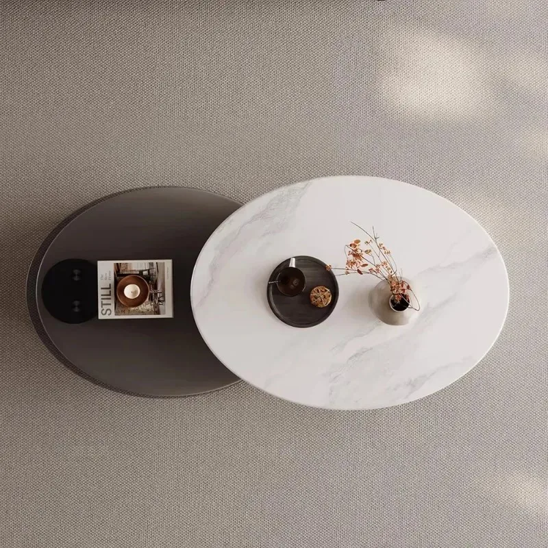 Oszczędzający Miejsce Luksusowy Stolik Kawowy Minimalistyczny Premium Efekt Kremowy Biały Stolik Kawowy Unikalny Prosty Couchtisch Dekoracja Domu