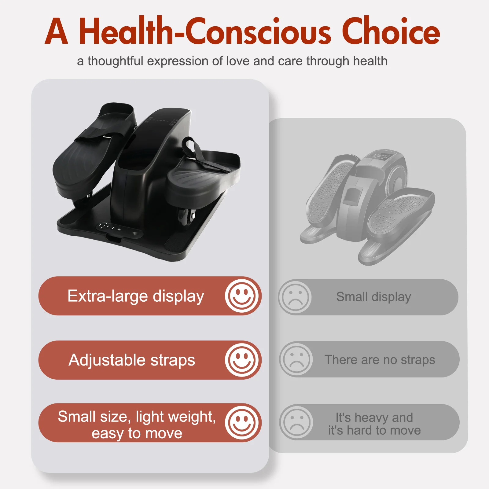 مدرب كهربائي بيضاوي الشكل يجلس الساق التمارين المحمولة دواسة صغيرة المدرب 12 سرعة قابلة للتعديل التحكم عن بعد للمكتب المنزلي