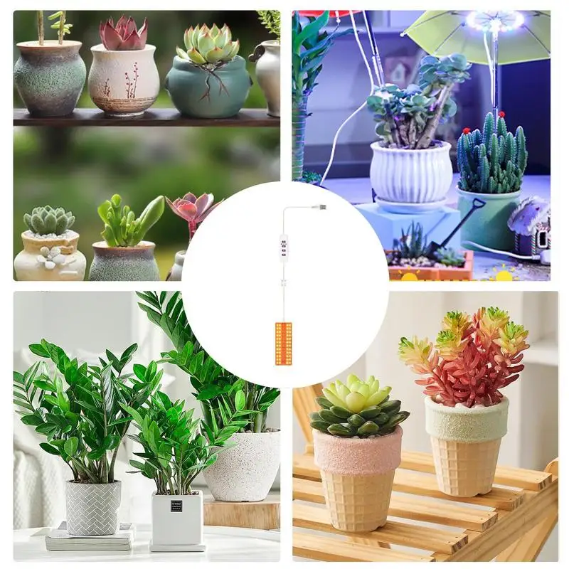 Full Spectrum LED Grow Light Auto On/Off Grow Light Bulb LED Full Spectrum Grow Light For Indoor Plants Succulent Greenhouse