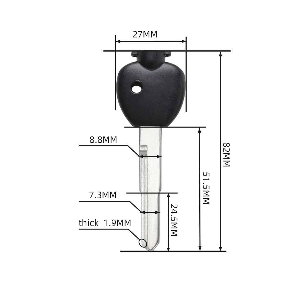 1Pcs New Blank Key Motorcycle Replace Uncut Keys For Magnet Anti-theft Lock MAJESTY 250 MAJESTY 400 YP2 YP3 MT09 MT07