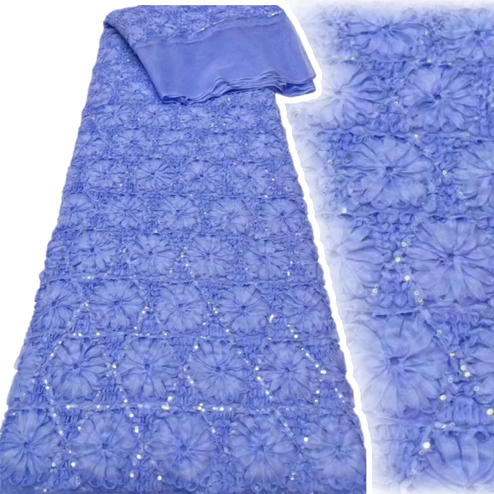 

Модная Тюлевая кружевная ткань из хлопчатобумажной ткани, новинка 2025, Франция, тюль с вышивкой и блестками для шитья женского свадебного платья SZ1662