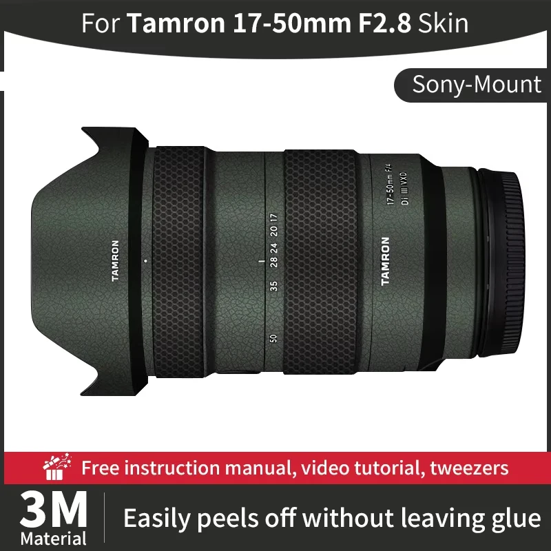 ソニーの傷防止カメラレンズステッカー、保護フィルム、ソニースキン、タムロン17-50mm、f4、その他の色