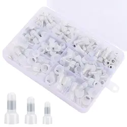 120 Pcs Closed End Crimp Connectors, 22-16/16-14/12-10 Gauge Crimp Cap Kit, Nylon Insulated Closed End Crimp Terminals Connector