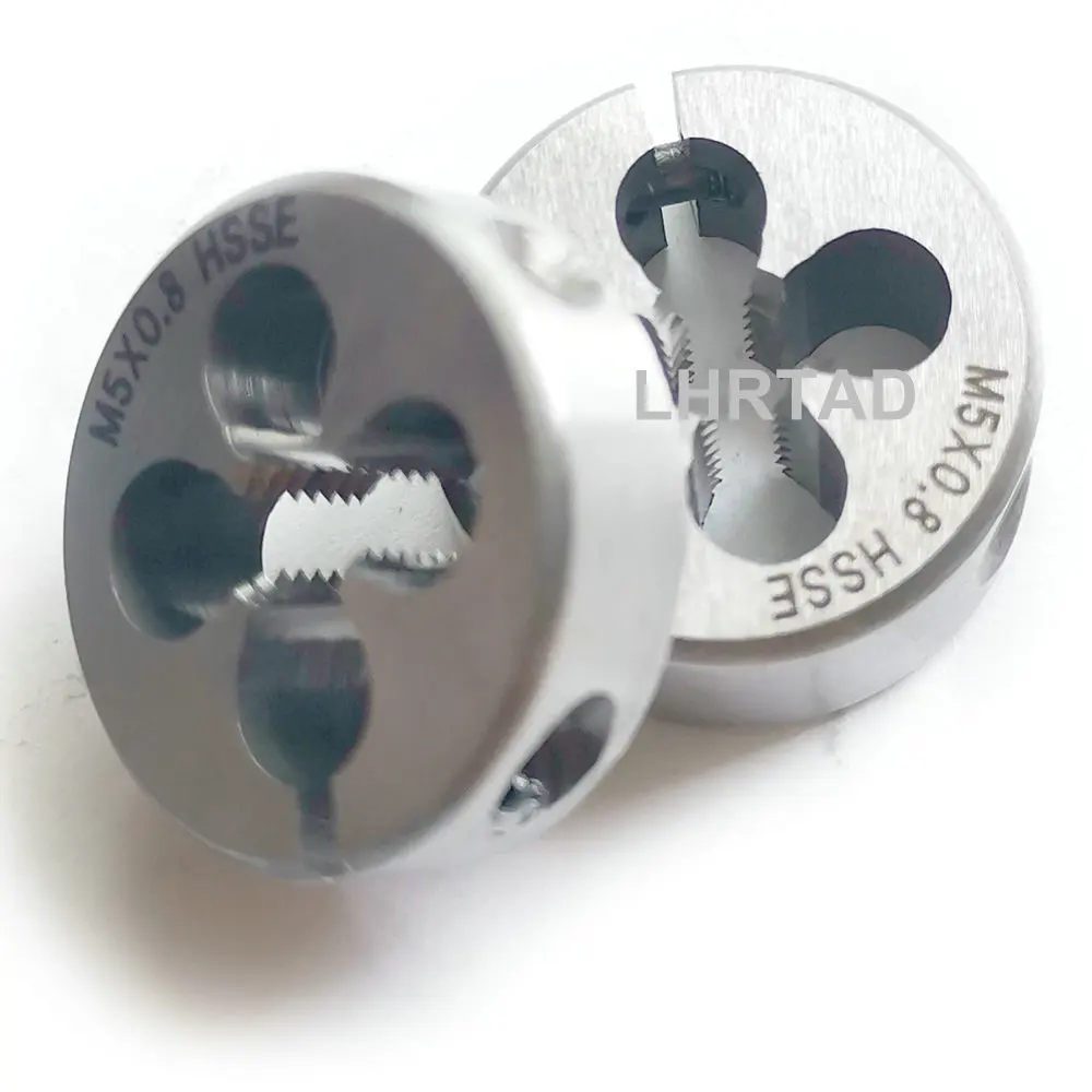 HSS-CO HSSE Adjustable Fine Thread die M5X0.8 Round Thread Split Die M5X0.5 M5X0.35 die M5X1 M5X1.25 M5X0.9 for stainless steel