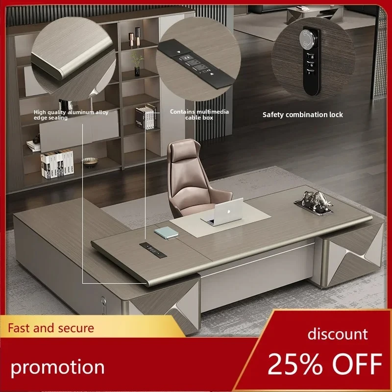 Office Desk High-End Executive Desk Manager Office Desk and Chair Set