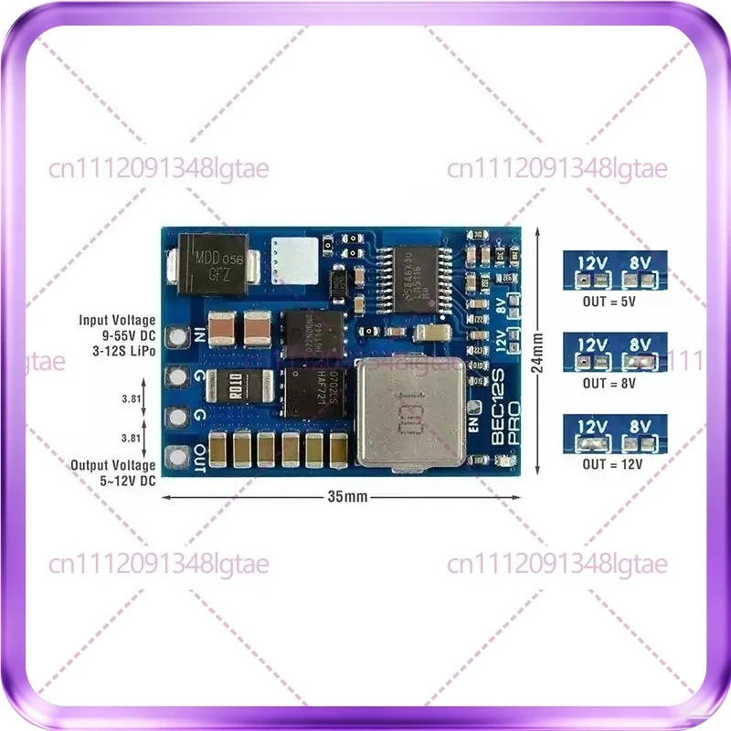 1pcs BEC12S-PRO 9-55V TO 5V/8V/12V-5A Module 3-12S Overcurrent Protection & Self-recovery for RC Airplane Multirotor Drone