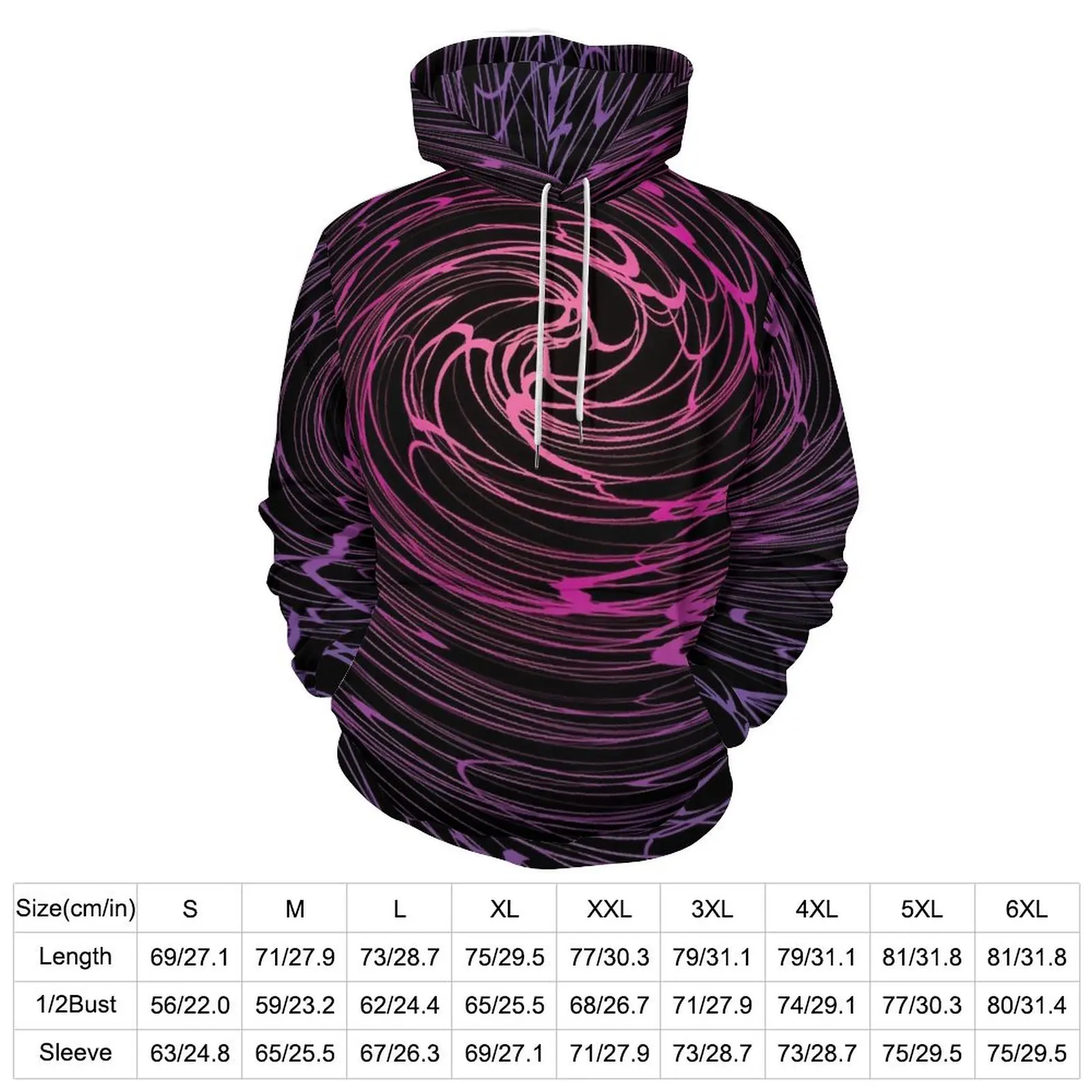 Shallow Water Hoodies Long-Sleeve Multi-Colored Spiral Pretty Casual Hoodie Winter Fashion Oversized Loose Hooded Sweatshirts