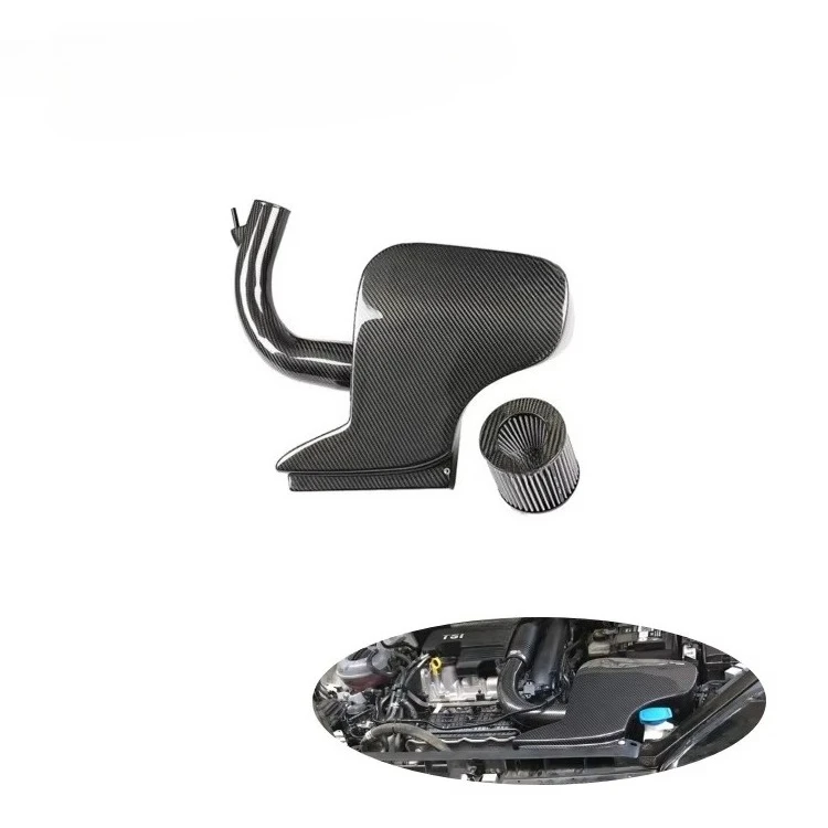 

Golf MK7 1.4T Cold Intake Air Filter Intake System 100% Dry Carbon Fiber 3k Twill Carbon Braided Induction System