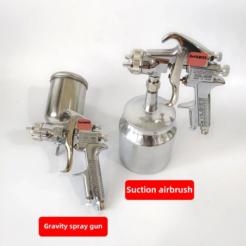 Devilbiss Spray Gun JGX-502 Car Spray Gun Nozzle 1.4 / 1.8mm Pneumatic Gravity Type / Up Suction Type Paint Spray Gun