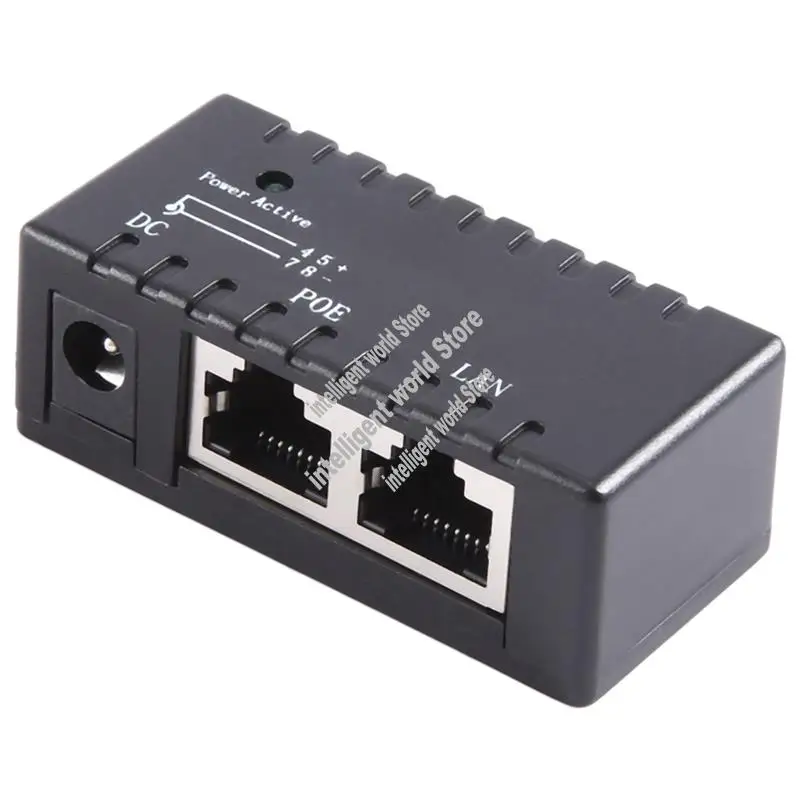 Poe Splitter Poe Injector Rj45 Dc 5.5Mm X 2.1Mm Input Passive Poe Injector Splitter Adapter Connector For Ip Network Camera-ABWO