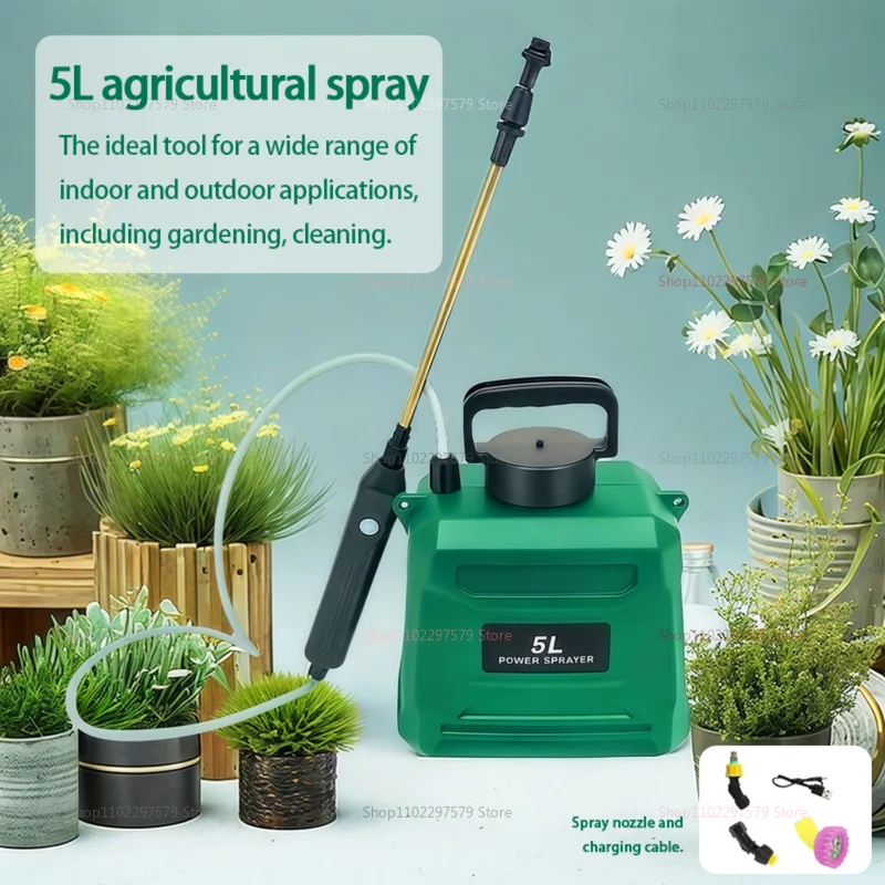 

Сельскохозяйственный рюкзак-распылитель, электрический опрыскиватель пестицидов для дезинфекции высокого давления для сельского хозяйства в саду, цвет синий/зеленый