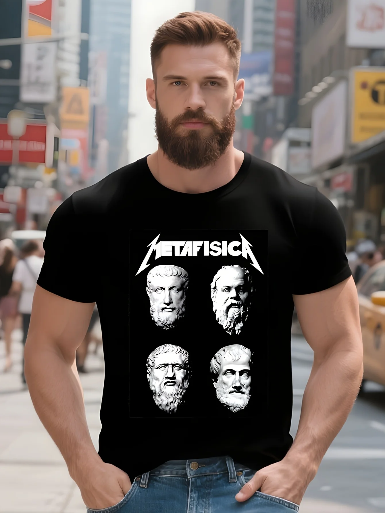 

Мужская одежда Футболки Metafisica Socrates-Plato-Aristotle Древнегреческий философ Топы Европейский размер Футболка с круглым вырезом с цифровым принтом