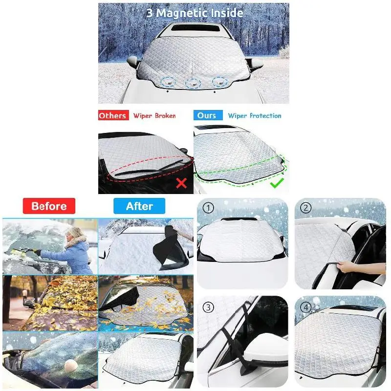 

Лобовое стекло автомобиля, снежный чехол, водонепроницаемая защита, утолщенная для авто, уличная зима