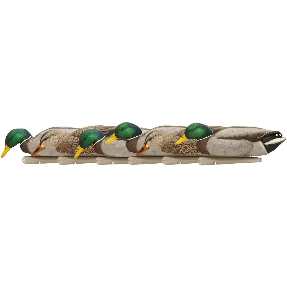 

Topflight Backwater Mallards Durable Ultra Realistic Floating Hunting Decoys, easy to use，Pack of 6