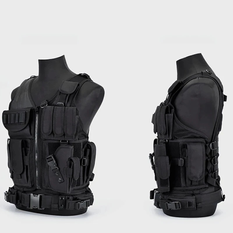 Ropa de seguridad multifunción para caza, chaleco táctico Swat, chaqueta Swat, aparejo para el pecho, chaleco de caza CS multibolsillo, accesorios para acampar