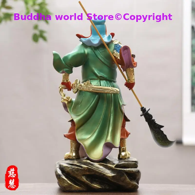 Imagem -02 - Figura de Guan Gong 40cm Grande Sudeste da Ásia Deus da Riqueza Proteção para Casa Bom Sorte Estátua