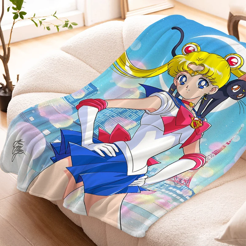 

Warm Winter Blankets S-Sailor M-Moon Knee Bed Fleece Camping Fluffy Soft Blankets Decorative Sofa Microfiber Bedding King Size