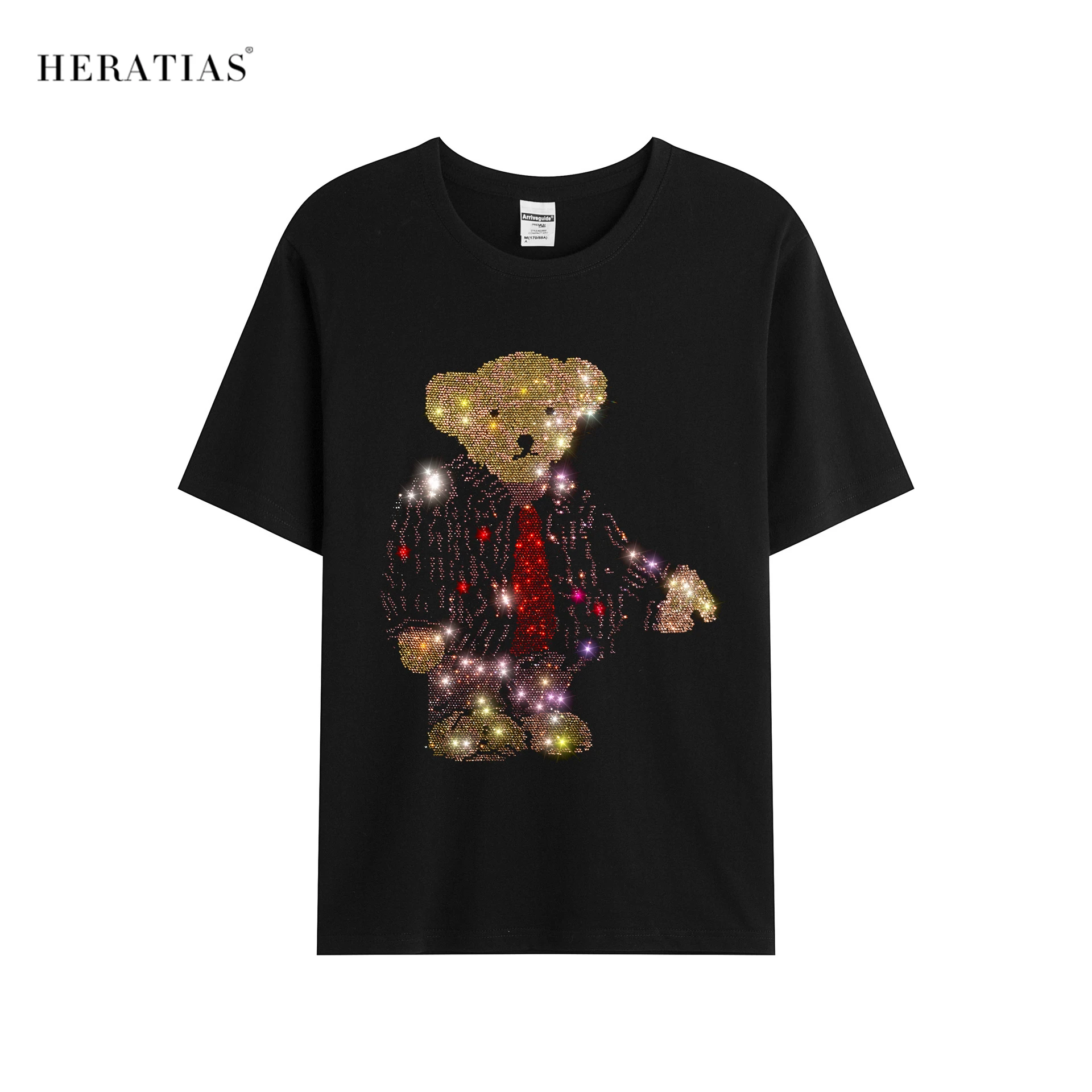 HERATIAS hot men's summer T-shirt Hot diamond short sleeve T-shirt