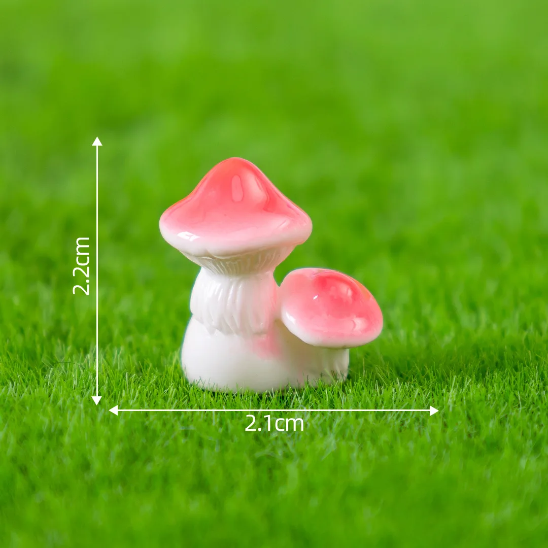 Figurines Miniatures Simulation Mini Mushroom Micro Landscape Ornaments For Home Decorations Decor For Room Desk Accessories