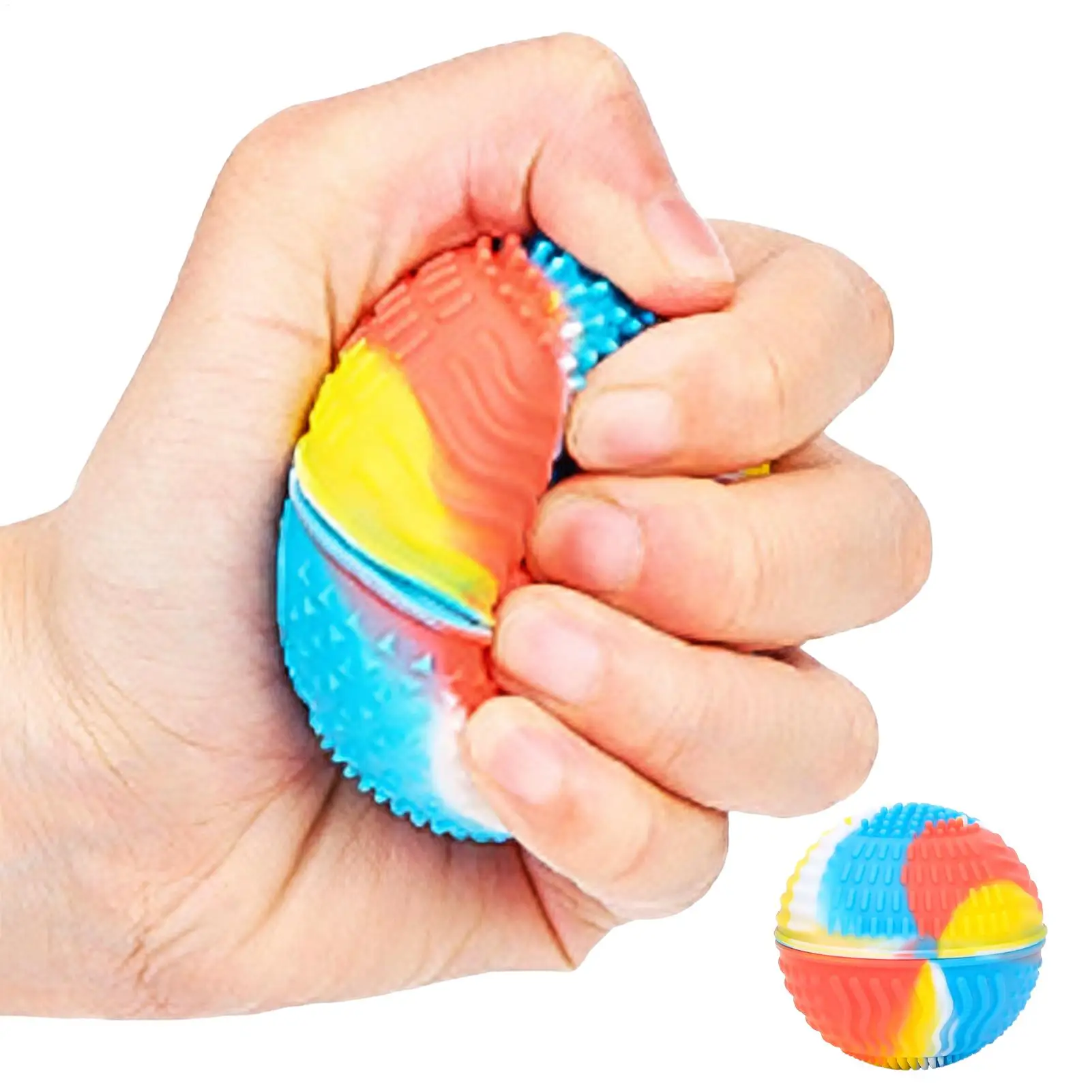 

Сенсорные мячики-антистресс с текстурой, медленно восстанавливающие форму, силиконовые, многоразовые, для детей, мальчиков и девочек